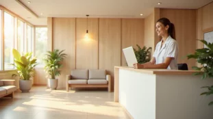 Espace d'accueil lumineux d'une clinique médicale privée moderne illustrant les services proposés par Clinique du Renaison