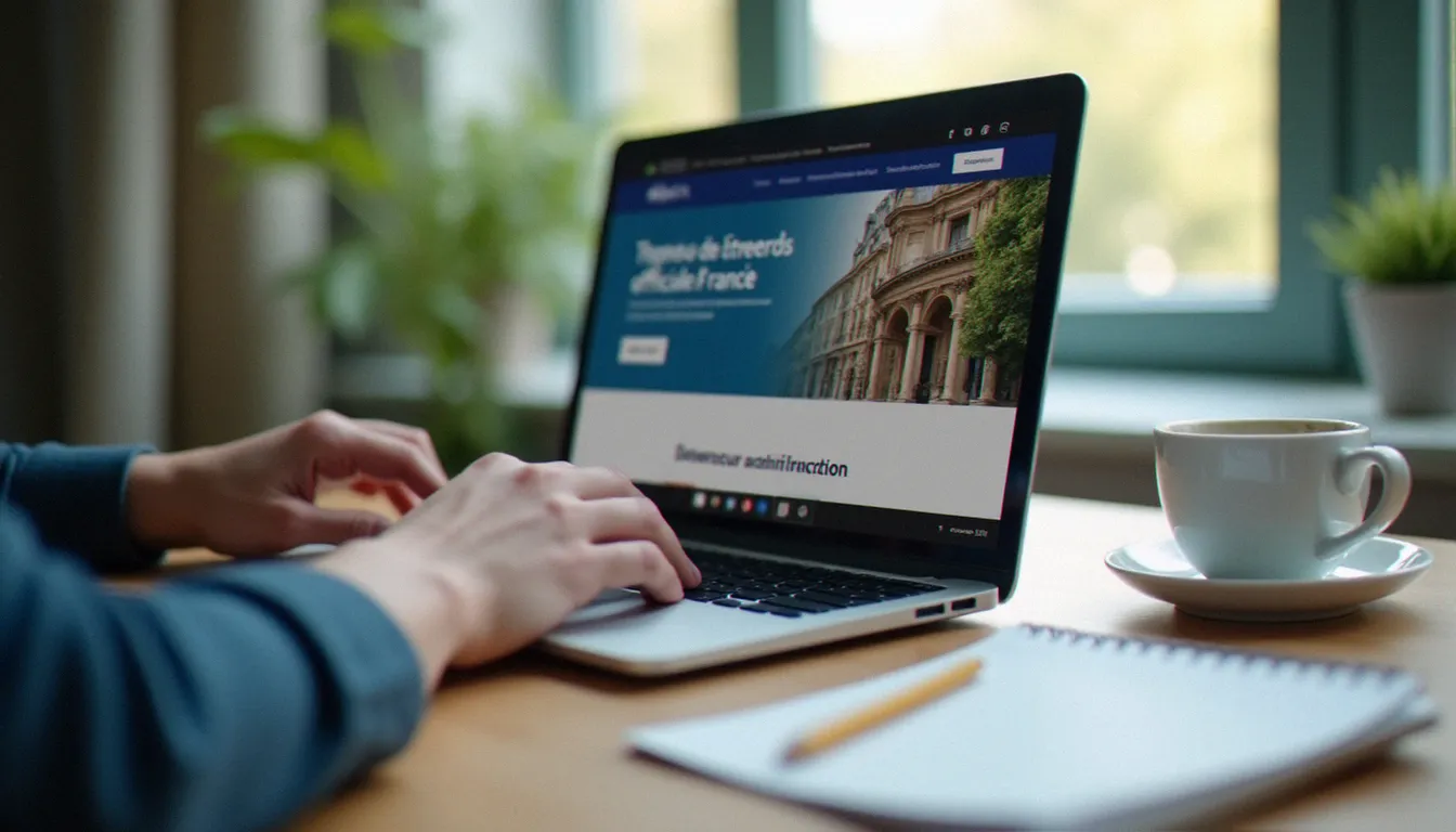 Déclaration en ligne d'un salarié à domicile sur un ordinateur portable, démarche administrative CESU simplifiée