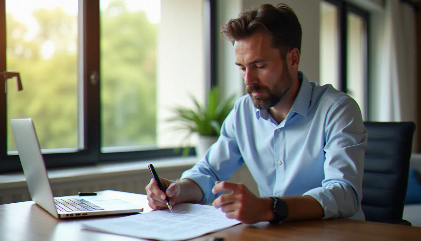 Gestionnaire immobilier professionnel consultant des documents de recette pour des propriétaires non résidents dans un appartement clermontois