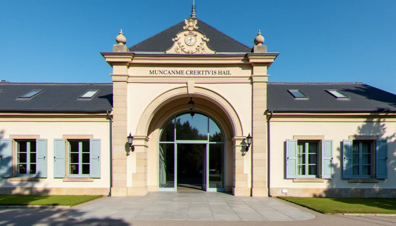 Façade de l'hôtel de ville d'Ettelbruck, siège du service recette communale au Luxembourg