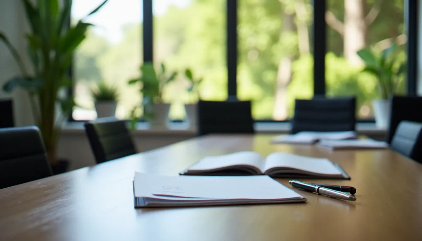 Bureau administratif du service recette NC en Nouvelle-Calédonie avec documents fiscaux organisés et environnement professionnel lumineux