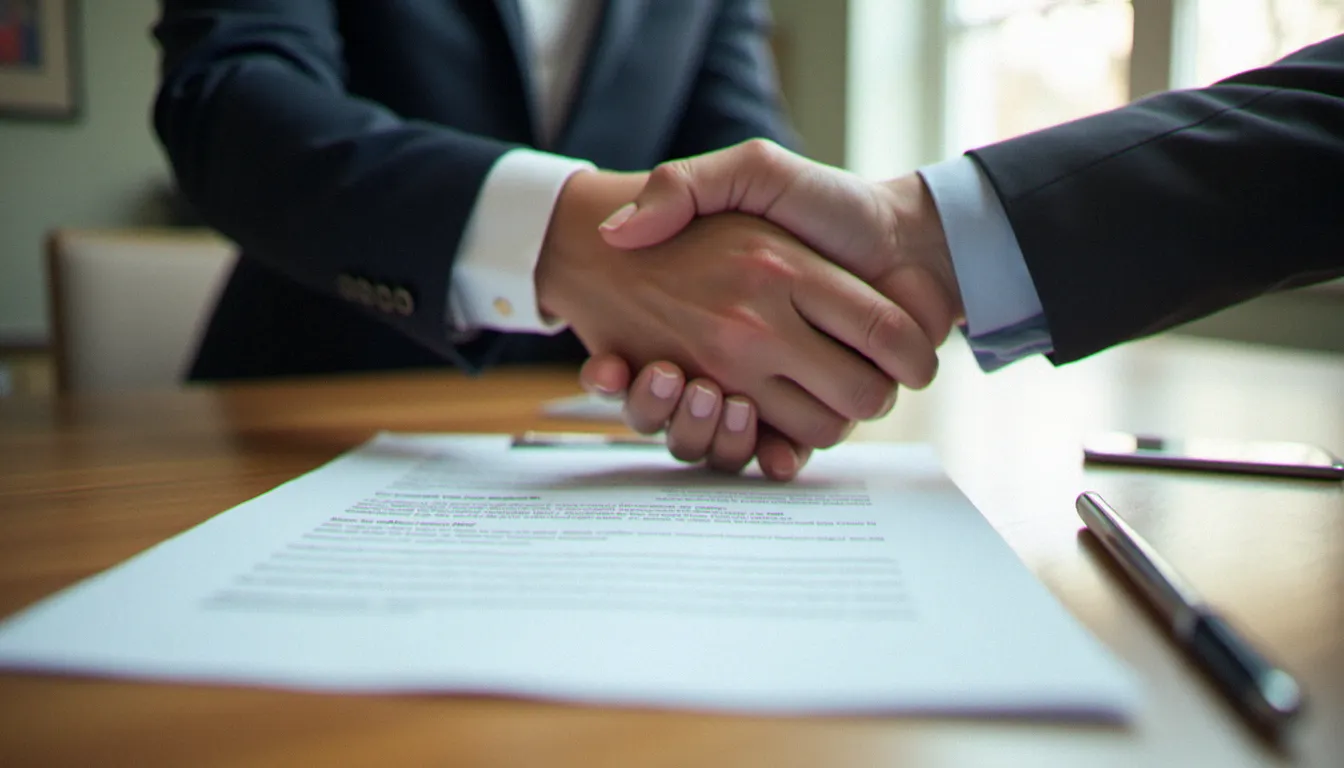 Signature d'un devis pour un service sans carte entre un prestataire et un client particulier